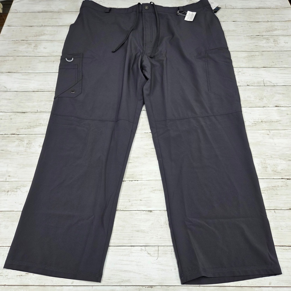 Cherokee‎ Scrub Pants Men 2XL(Short) Pewter Infinity CK200AS Cargo Stretch